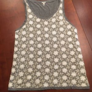 J Crew scoop neck laced tank